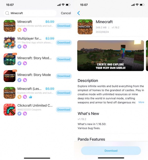 minecraft download iphone